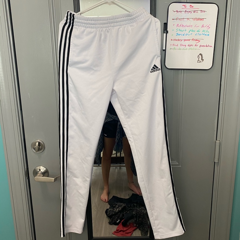 addidas white pants